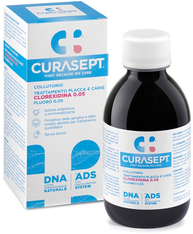 CURASEPT COLLUTORIO 0,05 ADS + DNA 200 ML - Farmacia-flash.it