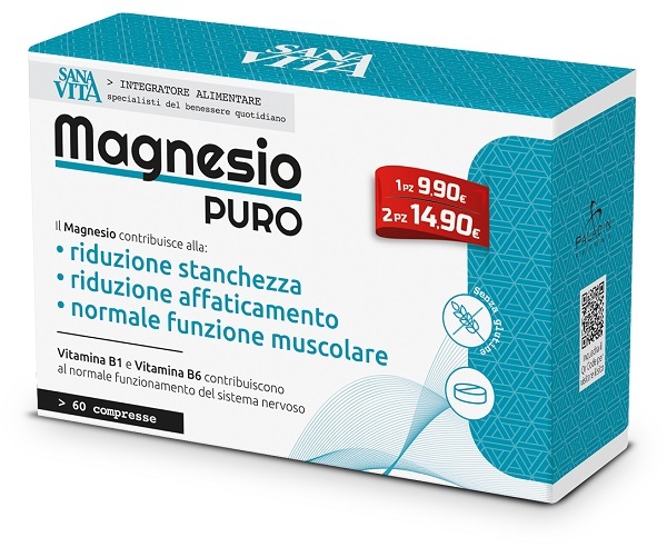 SANAVITA MAGNESIO PURO 60 COMPRESSE - Farmacia-flash.it