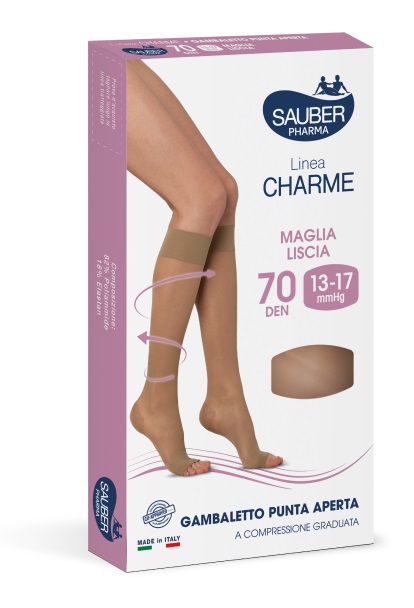SAUBER GAMBALETTO OPEN TOE 70 DENARI MAGLIA LISCIA NEUTRO BEIGE TAGLIA 3 - Farmacia-flash.it