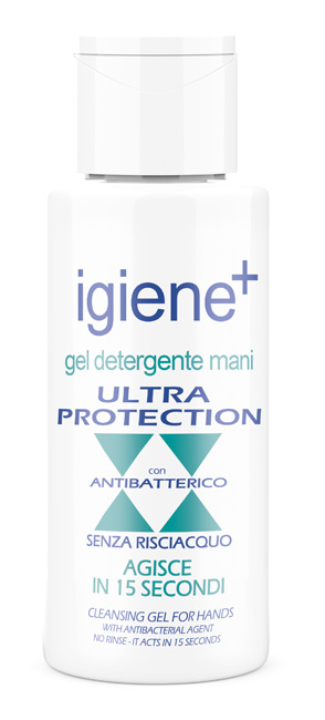 IGIENE+ GEL DETERGENTE MANI ULTRA PROTECTION CON ANTIBATTERICO 50 ML - Farmacia-flash.it