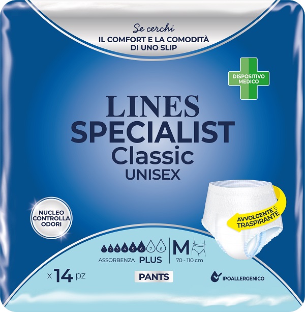 LINES SPECIALIST CLASSIC PANTS PLUS M 14 PEZZI - Farmacia-flash.it