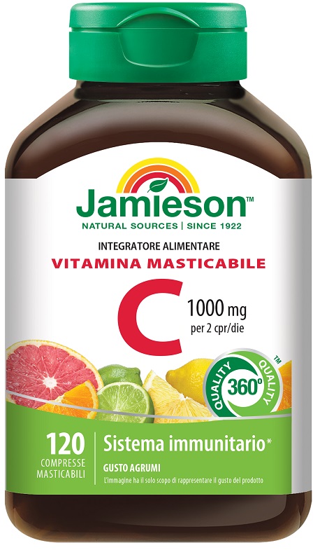JAMIESON VITAMINA C 1000 MASTICABILE AGRUMI 120 COMPRESSE - Farmacia-flash.it