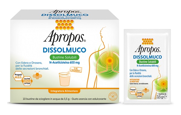 APROPOS DISSOLMUCO 10 BUSTINE SOLUBILI - Farmacia-flash.it