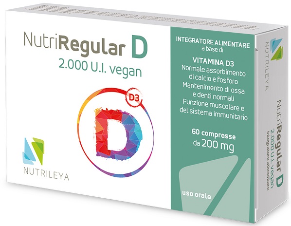 NUTRIREGULAR D 2000UI VEGAN 60 COMPRESSE - Farmacia-flash.it