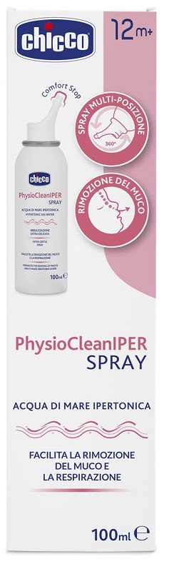 CHICCO PHYSIOCLEAN SOLUZIONE IPERTONICA SPRAY 100 ML - Farmacia-flash.it