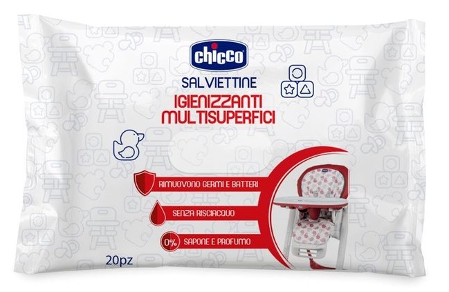 CHICCO SALVIETTINE IGIENIZZANTI 20 PEZZI - Farmacia-flash.it