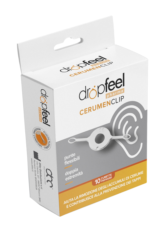 DROPFEEL CERUMEN CLIP CURETTA AURICOLARE PER RIMOZIONE CERUME 10 PEZZI - Farmacia-flash.it