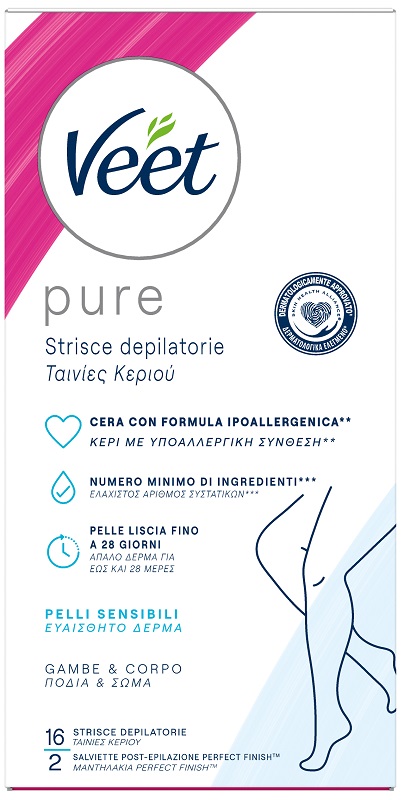 VEET STRISCE CORPO IPOALLERGENICHE 16 PEZZI - Farmacia-flash.it