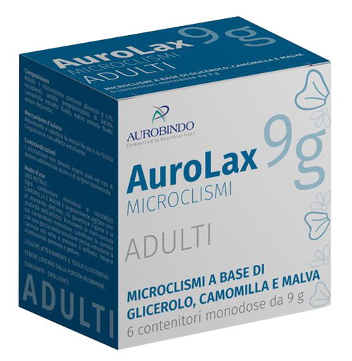 MICROCLISMI PER ADULTI AUROLAX 6 CONTENITORI 9 G - Farmacia-flash.it