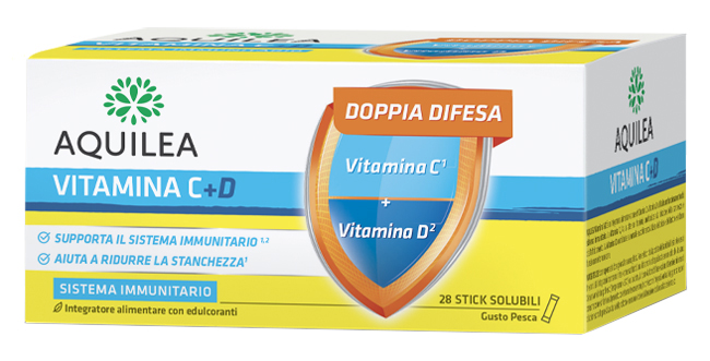 AQUILEA VITAMINA C+D 28 BUSTINE STICK - Farmacia-flash.it