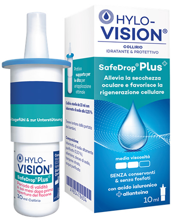 HYLOVISION SAFE DROP PLUS COLLIRIO IDRATANTE E PROTETTIVO 10 ML - Farmacia-flash.it