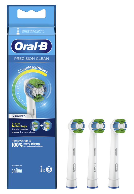 ORALB PRECISION CLEAN EB20 TESTINA PER SPAZZOLINO ELETTRICO 3 PEZZI - Farmacia-flash.it