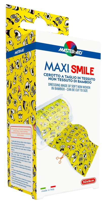 CEROTTO A TAGLIO MASTER-AID MAXI SMILE TNT 50 X 8 CM - Farmacia-flash.it