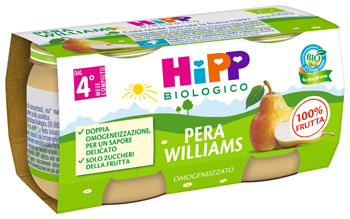 HIPP BIO OMOGENEIZZATO PERA WILLIAMS 2 X 80 G - Farmacia-flash.it