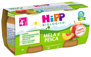 HIPP BIO OMOGENEIZZATO MELA/PESCA 2 X 80 G - Farmacia-flash.it