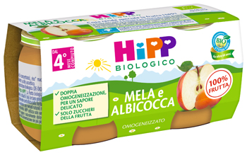 HIPP BIO OMOGENEIZZATO ALBICOCCA/MELA 2X80 G - Farmacia-flash.it