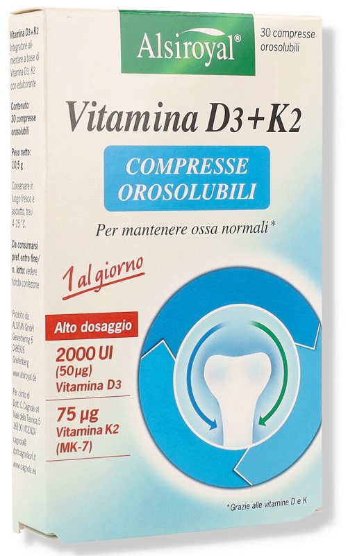 VITAMINA D3+K2 30 COMPRESSE - Farmacia-flash.it