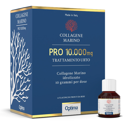 COLLAGENE MARINO PRO 10000MG TRATTAMENTO URTO 12 FLACONI - Farmacia-flash.it