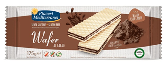 PIACERI MEDITERRANEI WAFER CACAO 175 G - Farmacia-flash.it