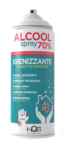 HQS IGIENIZZANTE OGGETTI E SUPERFICI ALCOL 70% SPRAY 400 ML - Farmacia-flash.it