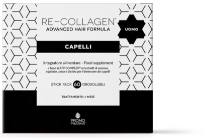 RE-COLLAGEN UOMO CAPELLI 60 STICK - Farmacia-flash.it