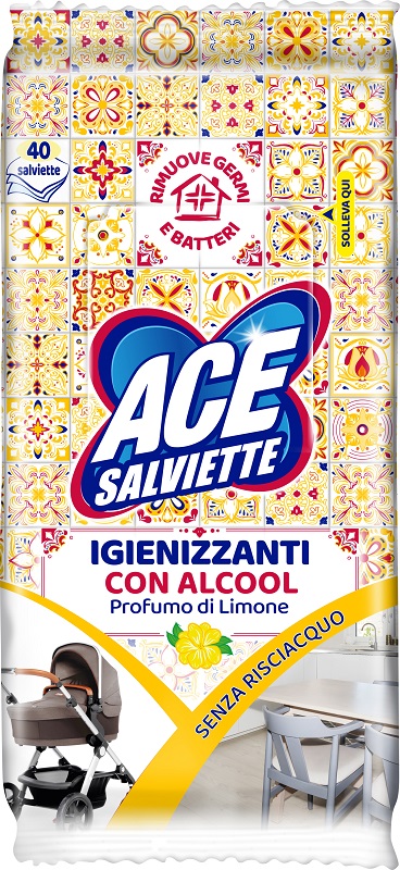 ACE SALVIETTE IGIENIZZANTI SGRASSANTI 40 PEZZI - Farmacia-flash.it