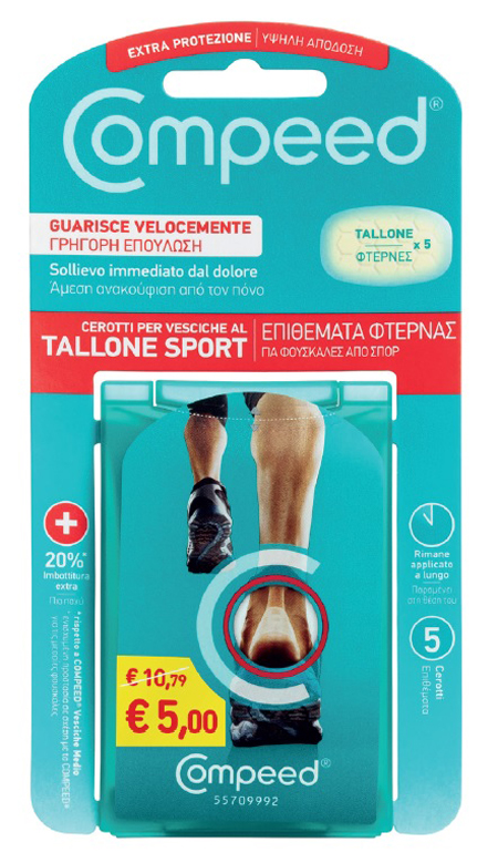 COMPEED CEROTTI PER VESCICHE AL TALLONE SPORT 5 PEZZI PROMO 5 EURO - Farmacia-flash.it