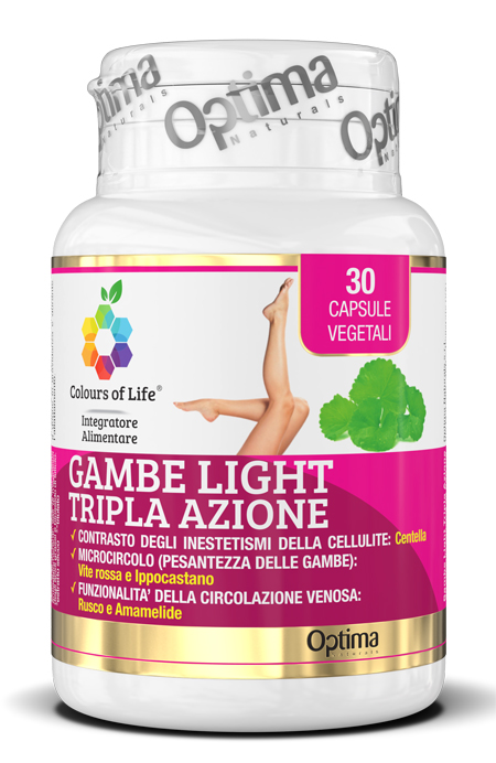 COLOURS OF LIFE GAMBE LIGHT TRIPLA AZIONE 30 CAPSULE VEGETALI 850 MG - Farmacia-flash.it