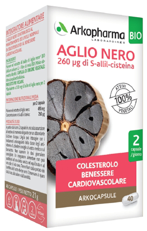 ARKOCAPSULE AGLIO NERO BIO 40 CAPSULE - Farmacia-flash.it