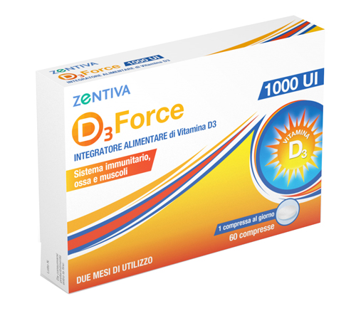 D3 FORCE ZENTIVA 1000UI 60 COMPRESSE - Farmacia-flash.it