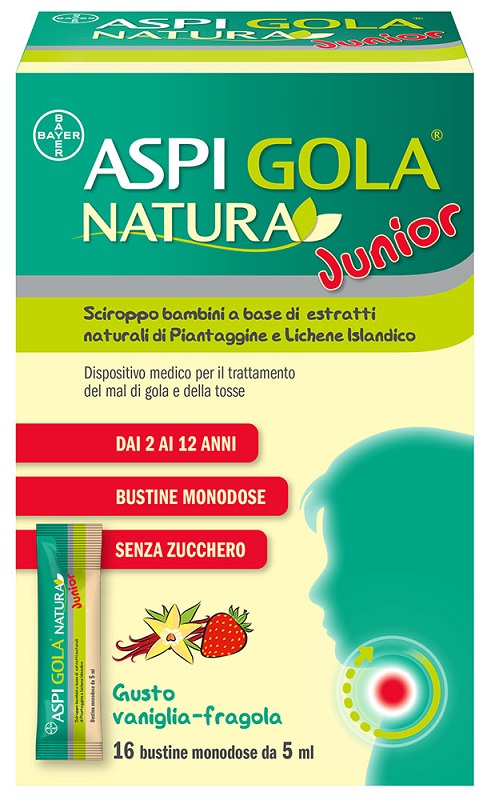 ASPI GOLA NATURA JUNIOR 16 BUSTINE MONODOSE DA 5 ML - Farmacia-flash.it
