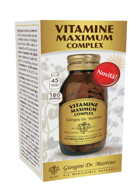 VITAMINE MAXIMUM COMPLEX 180 PASTIGLIE - Farmacia-flash.it