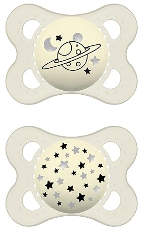 MAM SUCCHIETTO ORIGINAL NIGHT 2-6 MESI SILICONE NEUTRO 2 PEZZI - Farmacia-flash.it