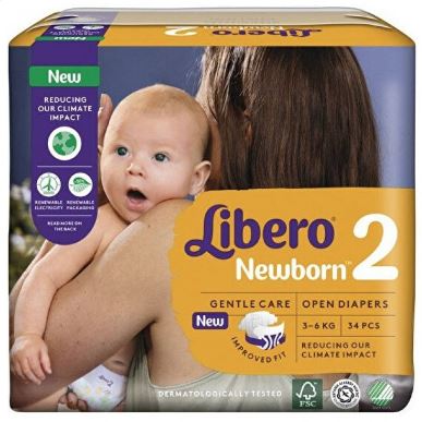 LIBERO NEWBORN PANNOLINO PER BAMBINO TAGLIA 2 3-6 34 PEZZI - Farmacia-flash.it