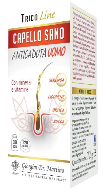 CAPELLO SANO ANTICADUTA UOMO 120 PASTIGLIE - Farmacia-flash.it