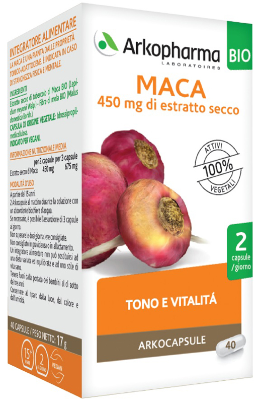 ARKOCAPSULE MACA BIO 40 CAPSULE - Farmacia-flash.it