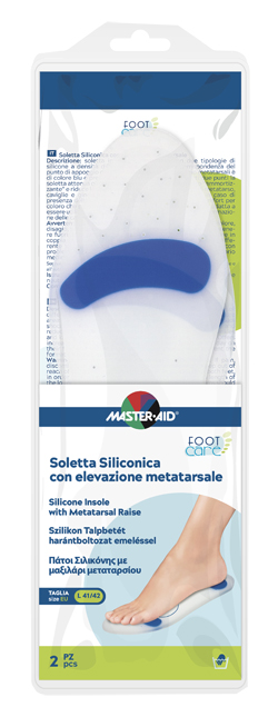 MASTER-AID FOOT CARE SOLETTA SILICONICA LARGE 41-42 EU ELEV METATARSO - Farmacia-flash.it