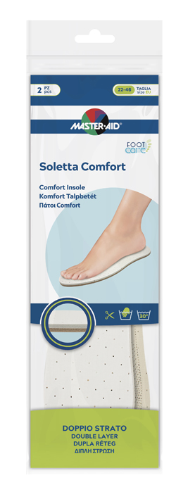 MASTER-AID FOOTCARE SOLETTA COMFORT RITAGLIABILE 2 PEZZI - Farmacia-flash.it