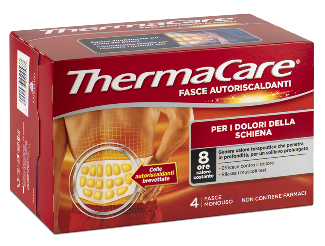 FASCIA AUTORISCALDANTE A CALORE TERAPEUTICO THERMACARE SCHIENA 4 PEZZI - Farmacia-flash.it