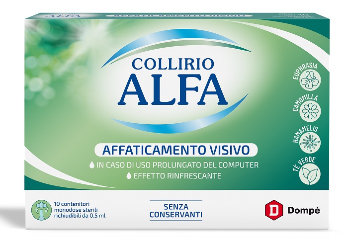 COLLIRIO ALFA AFFATICAMENTO VISIVO 10 PEZZI MONODOSE - Farmacia-flash.it