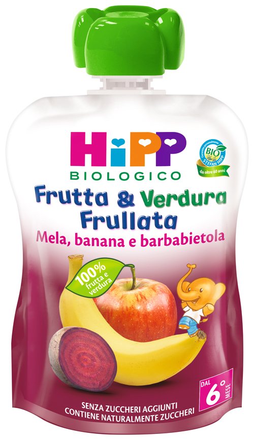 HIPP BIO FRUTTA & VERDURA MELA BANANA BARBABIETOLA 90 G - Farmacia-flash.it