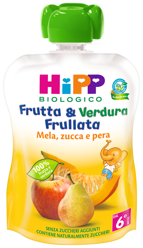 HIPP BIO FRUTTA & VERDURA MELA PERA ZUCCA 90 G - Farmacia-flash.it