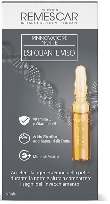 REMESCAR RINNOVATORE NOTTE ESFOLIANTE VISO 5 FIALE X 2 ML - Farmacia-flash.it