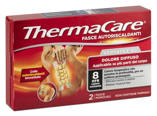 FASCIA AUTORISCALDANTE VERSATILE THERMACARE XL 2 PEZZI - Farmacia-flash.it