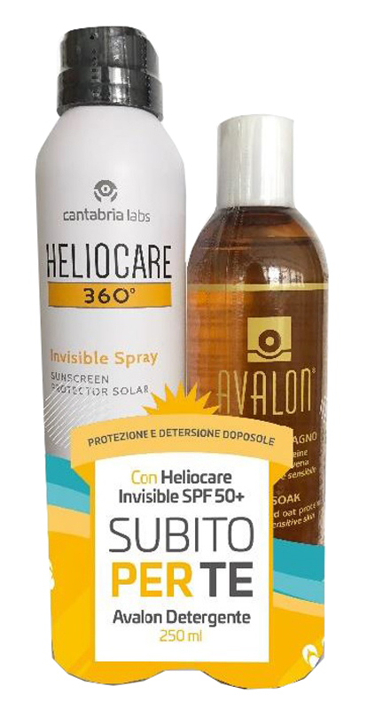 HELIOCARE INVISIBLE SPRAY 50+ 200 ML + C/AVALON 250 ML - Farmacia-flash.it