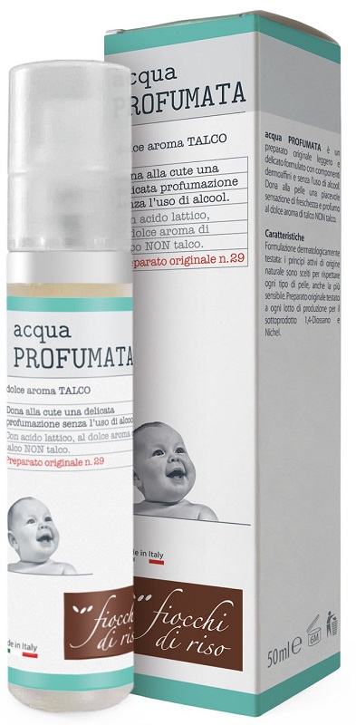 FIOCCHI DI RISO ACQUA PROFUMATA RINFRESCANTE TALCO 50 ML - Farmacia-flash.it