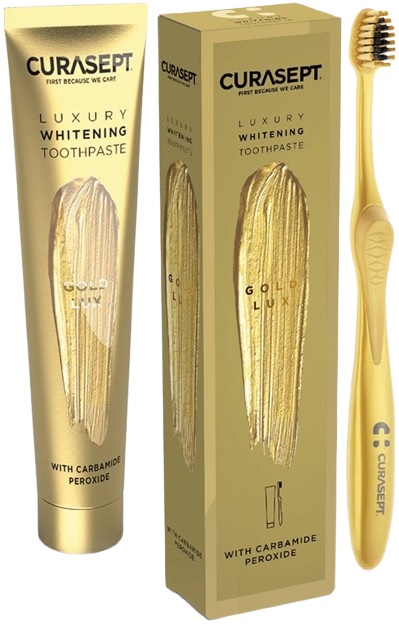 CURASEPT GOLD LUXURY WHITENING DENTIFRICIO 75 ML - Farmacia-flash.it