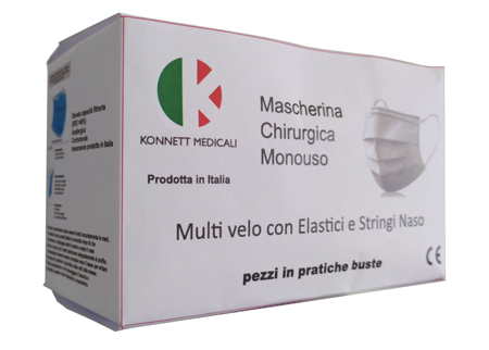 MASCHERINA CHIRURGICA MK 00F TIPO IIR 3 STRATI SMS 50 PEZZI - Farmacia-flash.it