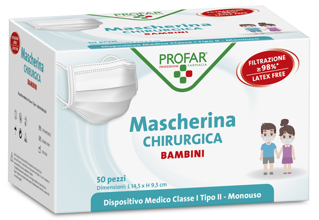 PROFAR MASCHERINA CHIRURGICA BAMBINI 50 PEZZI - Farmacia-flash.it