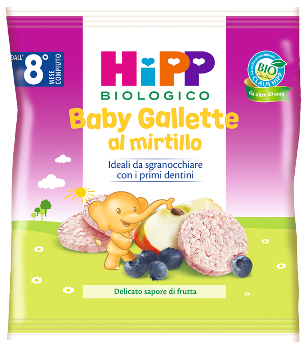HIPP MINI GALLETTE DI RISO AL MIRTILLO 30 G - Farmacia-flash.it